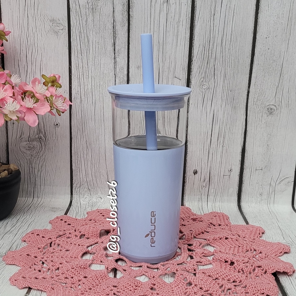 Reduce Vacuum Insulated Stainless Steel Glass Tumbler with Lid and Straw